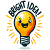 Cheerful Light Bulb Idea