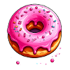 Donut with pink frosting