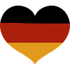 German Heart Shaped Flag