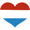Luxembourg Heart Flag