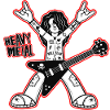 Heavy Metal Cartoon Guitarist