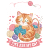 Kitten Knitting Magic Yarn Love
