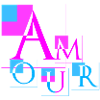 Amour Géométrique | Design Rose & Bleu Moderne