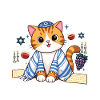 Happy Paws-Over Cat Lover Funny Passover