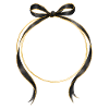 Circle Bow Black Gold Personalizable