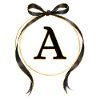 A - Circle Loop Black Gold