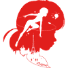 Silhouette Miracolosa di Ladybug Stampa Prima e Dietro