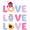 Miraculous Love Love Love Lettering