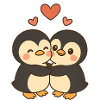 Pinguin Paar Liebe