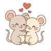Mouse Couple Love Couple In Love