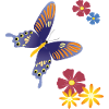 Butterfly with flowers