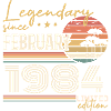 Février 1984 anniversaire 1984 légendes Février