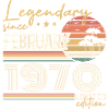 Février 1970 anniversaire 1970 légendes Février