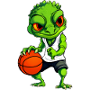 Chameleon Basketball Player