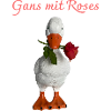 Goose with Rose – Playful Figurine