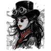 Steampunk Diva mit Goggles