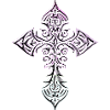 Cruciform Tribal Gradient Cross