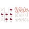 Wine Always Wins Tic Tac Toe Funny Saying