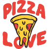 Pizza Love Slice Illustration