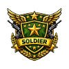 Soldier Shield with Stars and Wings