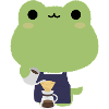 Kawaii Frog Barista