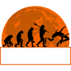 High Jumping Evolution Retro Athlete Silhouette