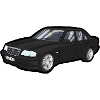 Black Luxury Car Cartoon