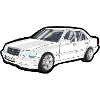 White Luxury Limousine Vector Print