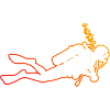 Funny diving motif