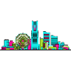 Yokohama City Skyline Landmark Tower Art