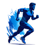 Silhouette of a runner
