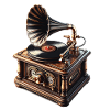 Nostalgia del vinile antico del grammofono