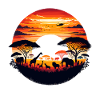 Sunset Serengeti Silhouette