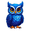 Niedliche blaue Eule
