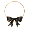 Circle Bow Black Gold