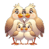 Bird Family Cuddle