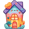 Pastellkawaii Häuschen Design