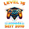 16th Birthday Gamer Shirt Level 16 Unlocked