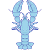 Blue Lobster Pop Art
