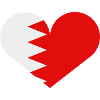Bahrain flag heart