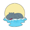 Nage hippopotame