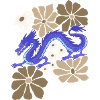 Dragon bleu floral