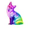 Regenbogenfuchs Farbkunst