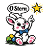 Ostern Hase Stern Cartoon für Babys