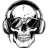 Skull Beats Skull Headphones Sunglasses Motif