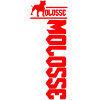 Red Staff in Vertical Silhouette