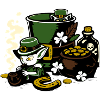 Leprechaun im Goldtopf