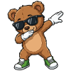 Sunglasses Bear in the Dab