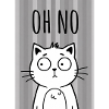 Oh No Chat avec fond rayé