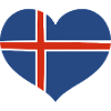 Iceland Flag Heart Design